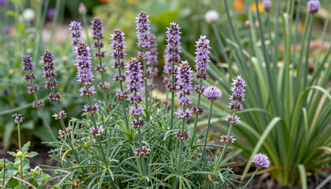 Aromatiques rares au jardin : liveche, hysope, sarriette et ciboule chinoise