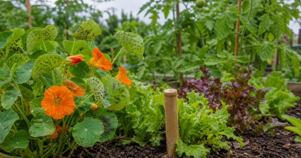 La capucine à 30 cm : un leurre pour éloigner les pucerons des légumes
